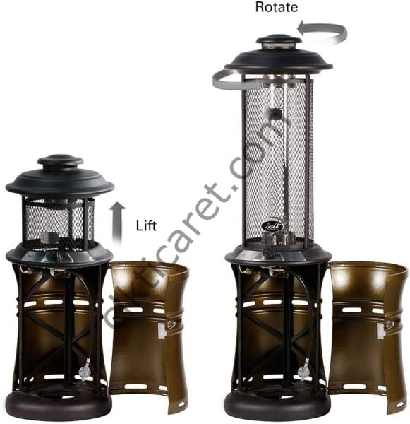 CLK Fener Soba Tüplü Dekoratif Soba Bahçe Isıtıcı Bakır