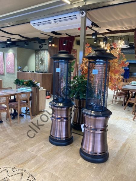 CLK Fener Soba Tüplü Dekoratif Soba Bahçe Isıtıcı Bakır