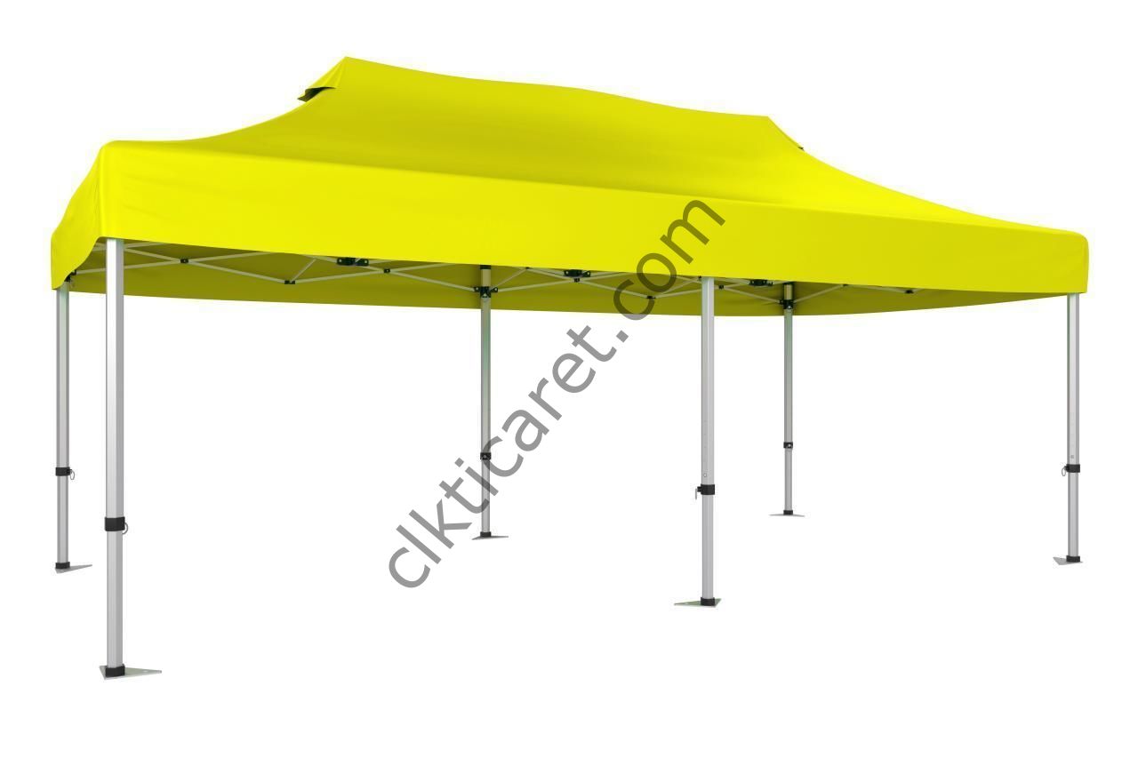CLK 3x6 30 mm Katlanabilir Tente Gazebo Portatif Çadır Sarı
