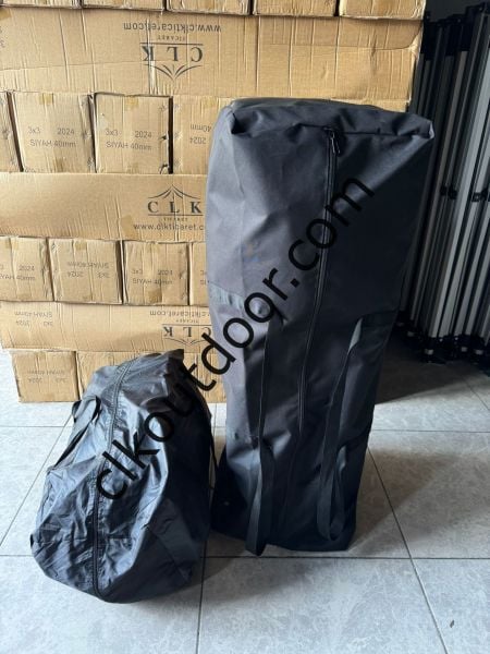 CLK 3x3 mt 40 mm Kısa Bagaj Boy 115 cm Gazebo Portatif Kamp Çadırı Antrasit Gri
