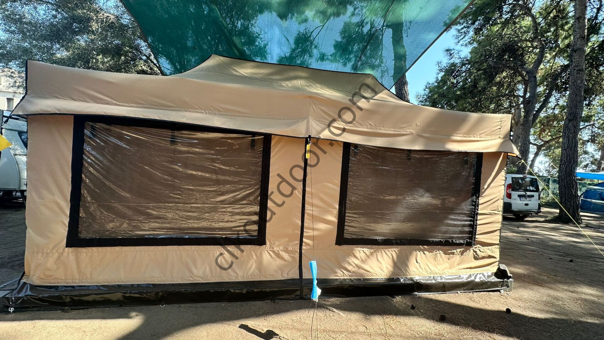 CLK 3x6 mt Karavan Çadırı Kış Bahçesi 52 mm Alüminyum Profil Portatif Katlanabilir Tente