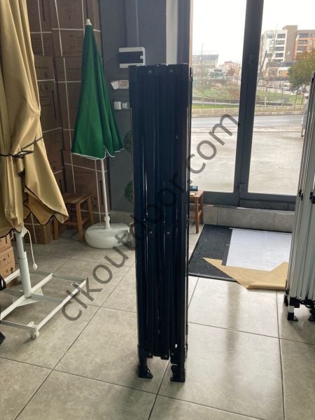 CLK 3x3 40 mm Profil Kış Bahçesi Karavan Çadırı Şeffaf Brandalı Gazebo Katlanır Çadır Portatif Tente