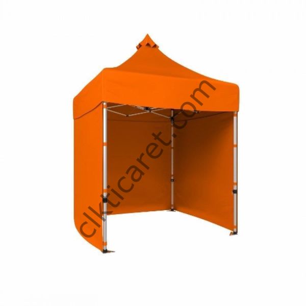 CLK 2x2 Katlanabilir Tente Gazebo Portatif Çadır 3 Yan Kapalı Turuncu