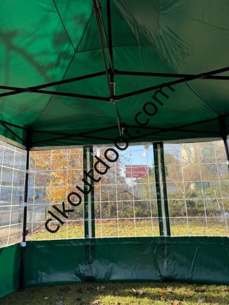 CLK 3x3 52 mm Alüminyum Profil Kış Bahçesi Karavan Çadırı Şeffaf Brandalı Gazebo Katlanır Çadır Portatif Tente