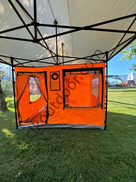 CLK 3x6 Metre 30 mm Verendalı Gazebo Portatif Kamp Çadırı Sineklikli Model