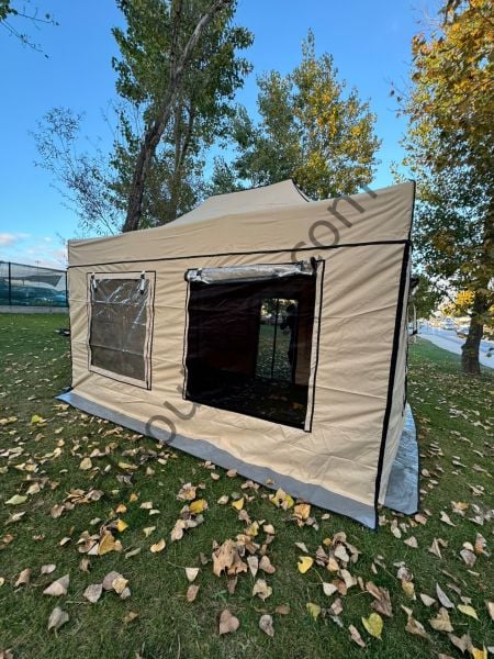 CLK 3x4,5 mt 30 mm Eko Seri Karavan Çadırı Kış Bahçesi Portatif Katlanabilir Tente