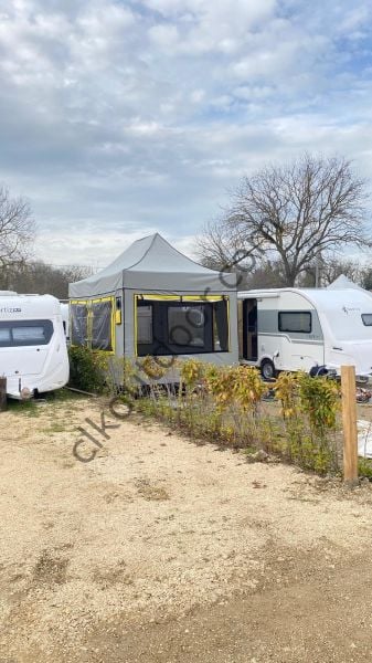 CLK 3x4,5 mt 30 mm Eko Seri Karavan Çadırı Kış Bahçesi Portatif Katlanabilir Tente