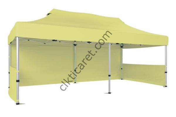 CLK 3x6 40 mm Katlanabilir Tente Gazebo Çadır Gazebo Çadır 1 Tam Duvar 2 Yarım Duvar Beyaz