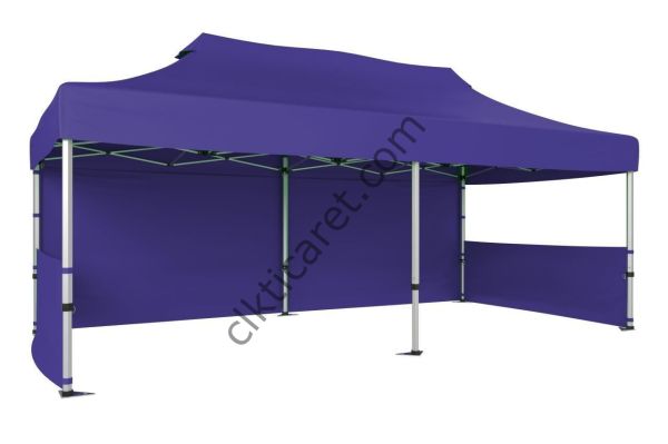 CLK 3x6 40 mm Katlanabilir Tente Gazebo Çadır Gazebo Çadır 1 Tam Duvar 2 Yarım Duvar Lacivert