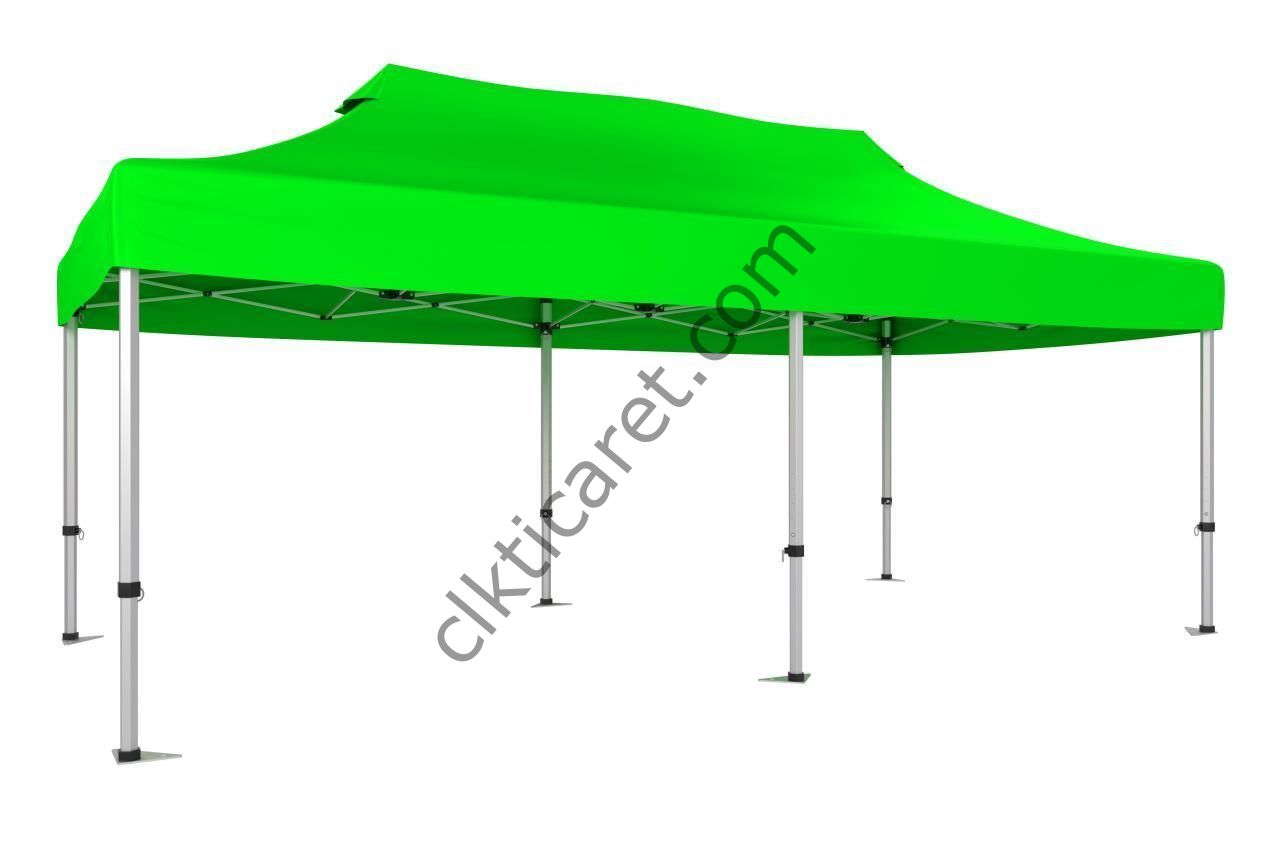 CLK 3x6 40 mm Katlanabilir Tente Gazebo Çadır Gazebo Çadır Açık Yeşil