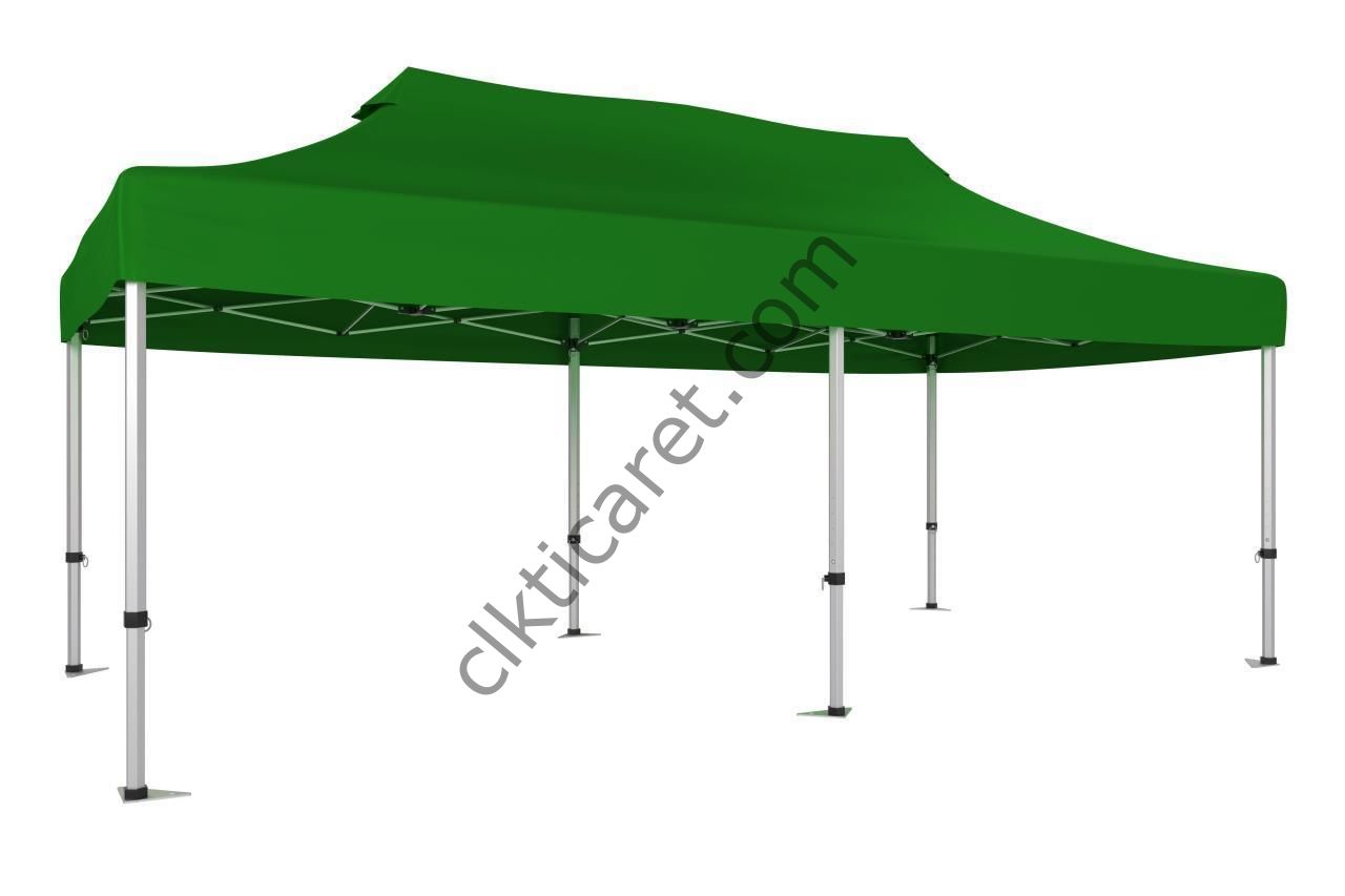 CLK 3x6 40 mm Katlanabilir Tente Gazebo Çadır Gazebo Çadır Benetton Yeşil
