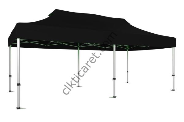 CLK 3x6 40 mm Katlanabilir Tente Gazebo Çadır Gazebo Çadır Siyah