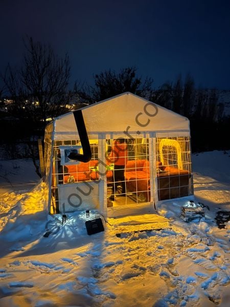 CLK 3x3 Metre Kamelya Bahçe Tentesi Kamp Karavan Kış Bahçesi Branda