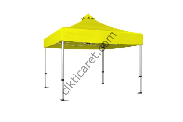 CLK 3x3 Katlanabilir Tente Gazebo Portatif Çadır 30mm Gazebo Çadır Sarı