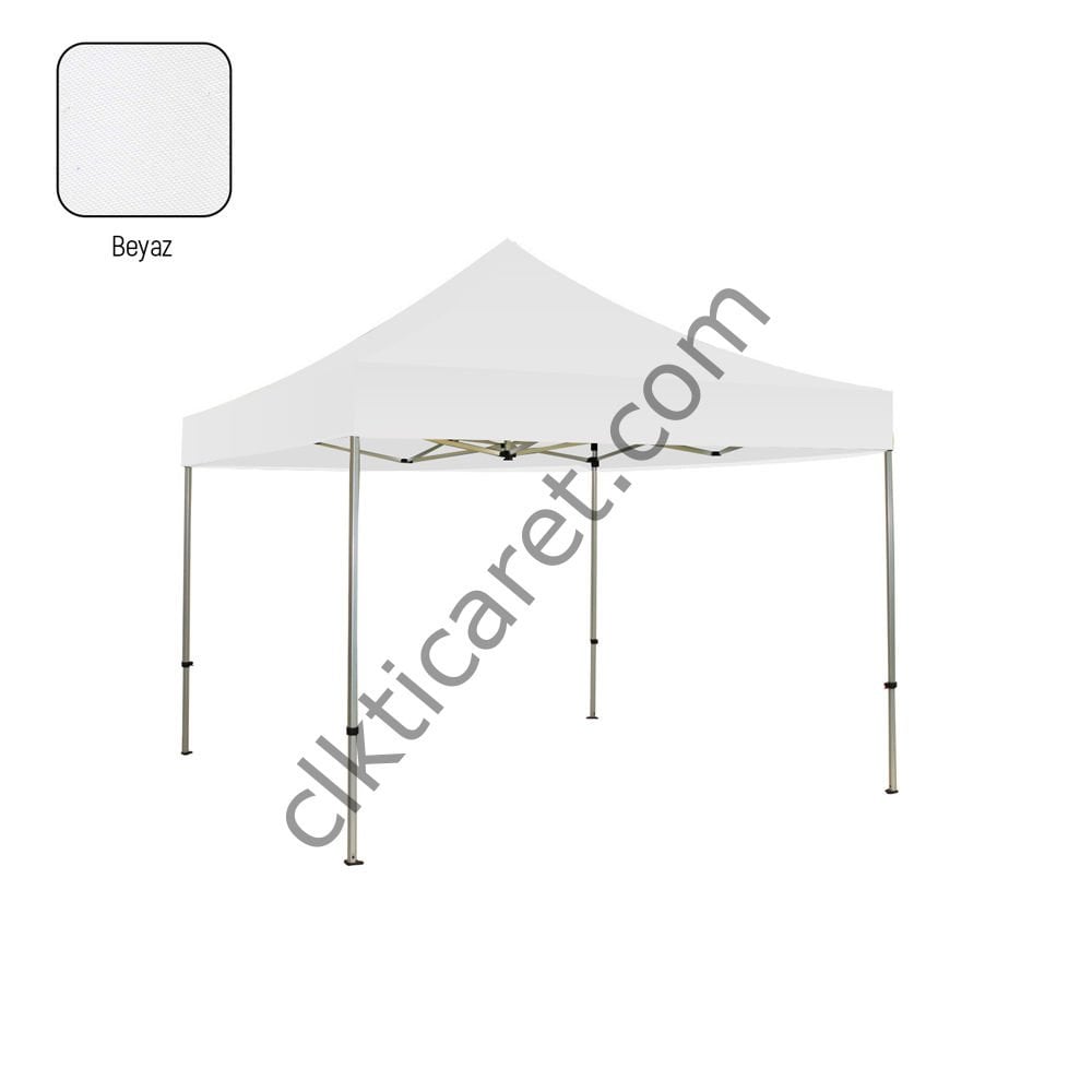 CLK 3x3 Katlanabilir Tente Gazebo Portatif Çadır 30mm Gazebo Çadır Beyaz