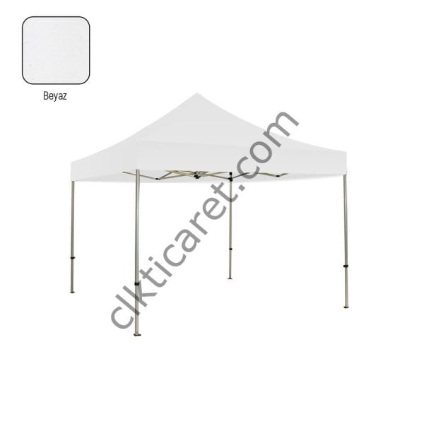 CLK 3x3 Katlanabilir Tente Gazebo Portatif Çadır 30mm Gazebo Çadır Beyaz