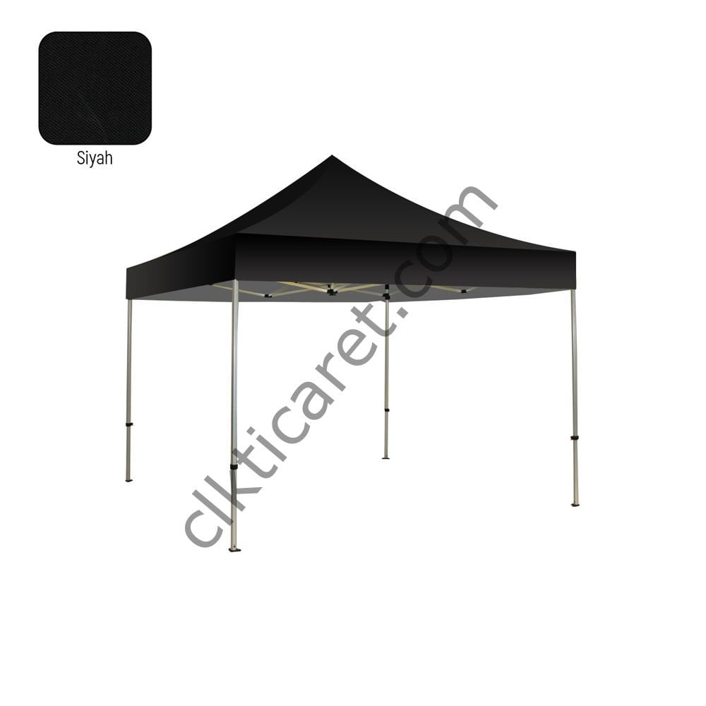 CLK 3x3 Katlanabilir Tente Gazebo Portatif Çadır 30mm Gazebo Çadır Siyah