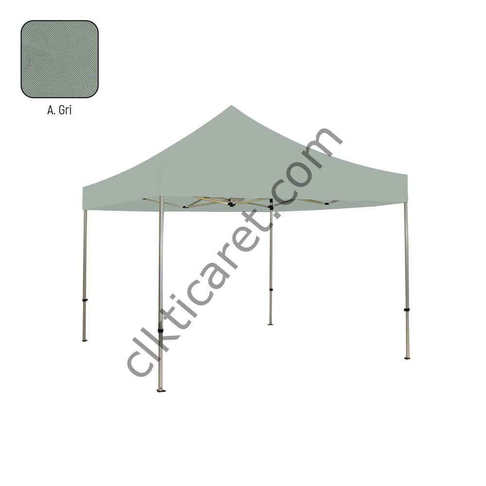 CLK 3x3 Katlanabilir Tente Gazebo Portatif Çadır 30mm Gazebo Çadır Gri