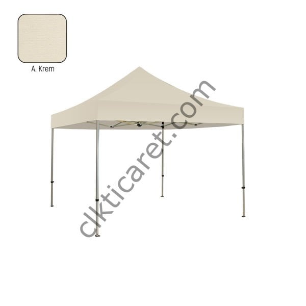 CLK 3x3 Katlanabilir Tente Gazebo Portatif Çadır 30mm Gazebo Çadır Krem