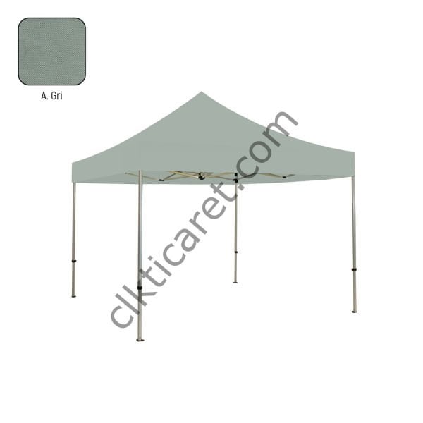 CLK 3x3 Katlanabilir Tente Gazebo Portatif Çadır 30mm Gazebo Çadır Açık Gri