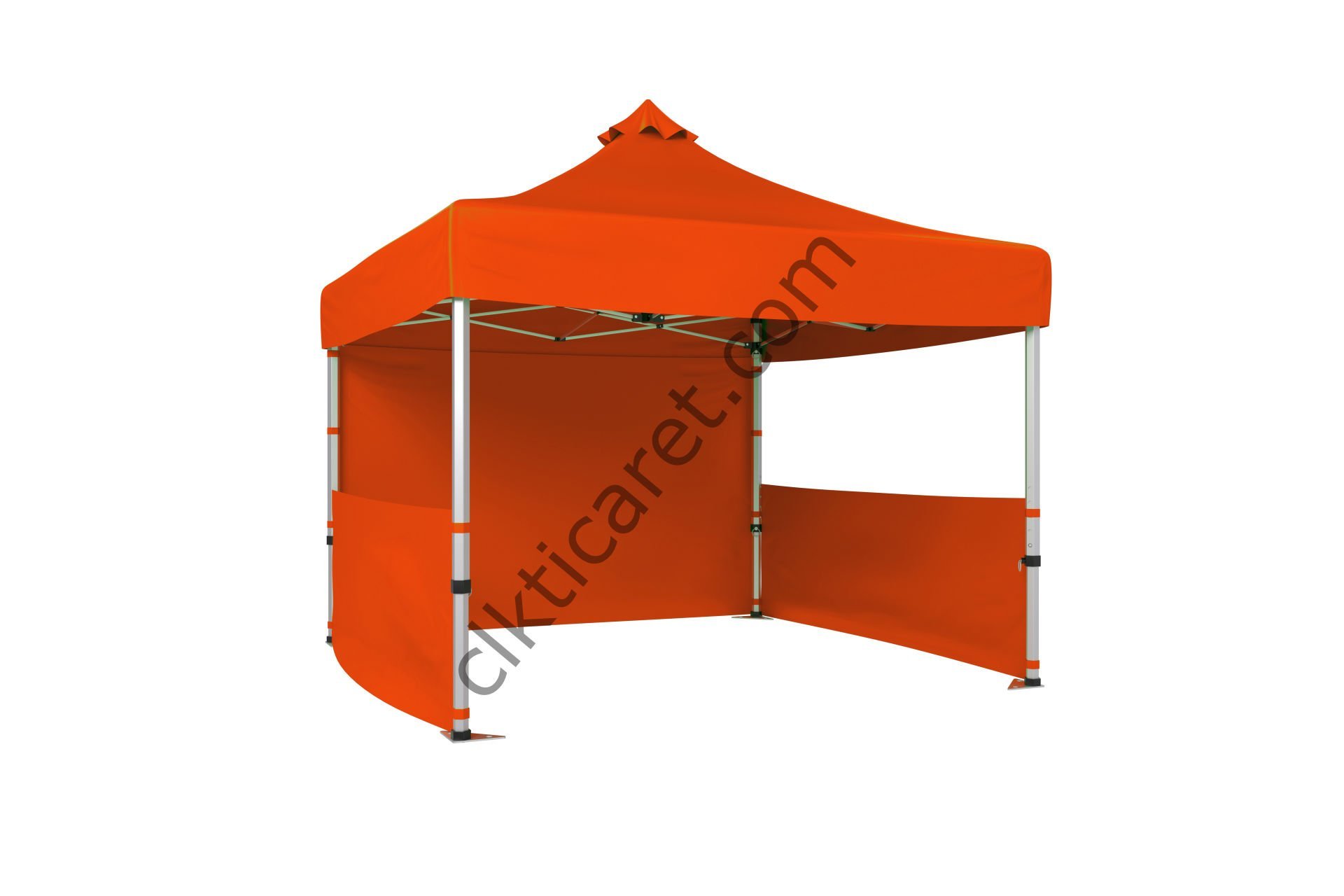 CLK 3x3 Katlanabilir Tente Gazebo Portatif Çadır 1 Tam Duvar 2 Yarım Duvar Turuncu