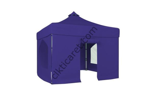 CLK 4x4 40 mm Katlanabilir Tente Gazebo Çadır Gazebo Çadır 2 Yan Pencereli 1 Yan Aksesuarsız 1 Yan Kapılı Lacivert