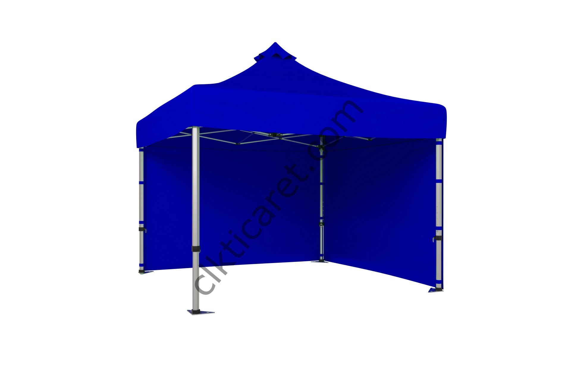 CLK 3x3 Katlanabilir Tente Gazebo Portatif Çadır 30 mm 2 Yan Kapalı Saks Mavi