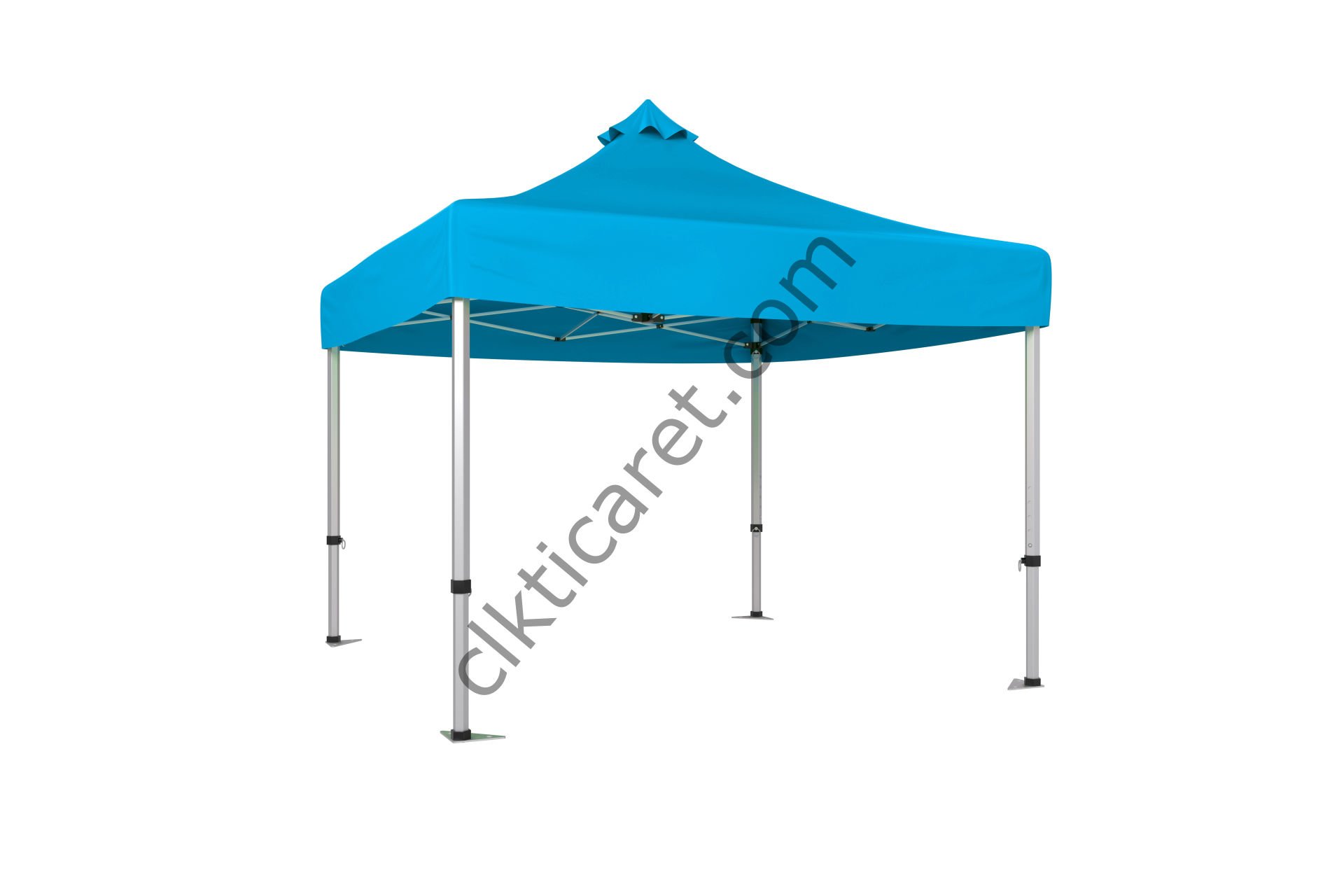 CLK 3x3 Katlanabilir Tente Gazebo Portatif Çadır 30mm Gazebo Çadır Açık Mavi (Turkuaz)