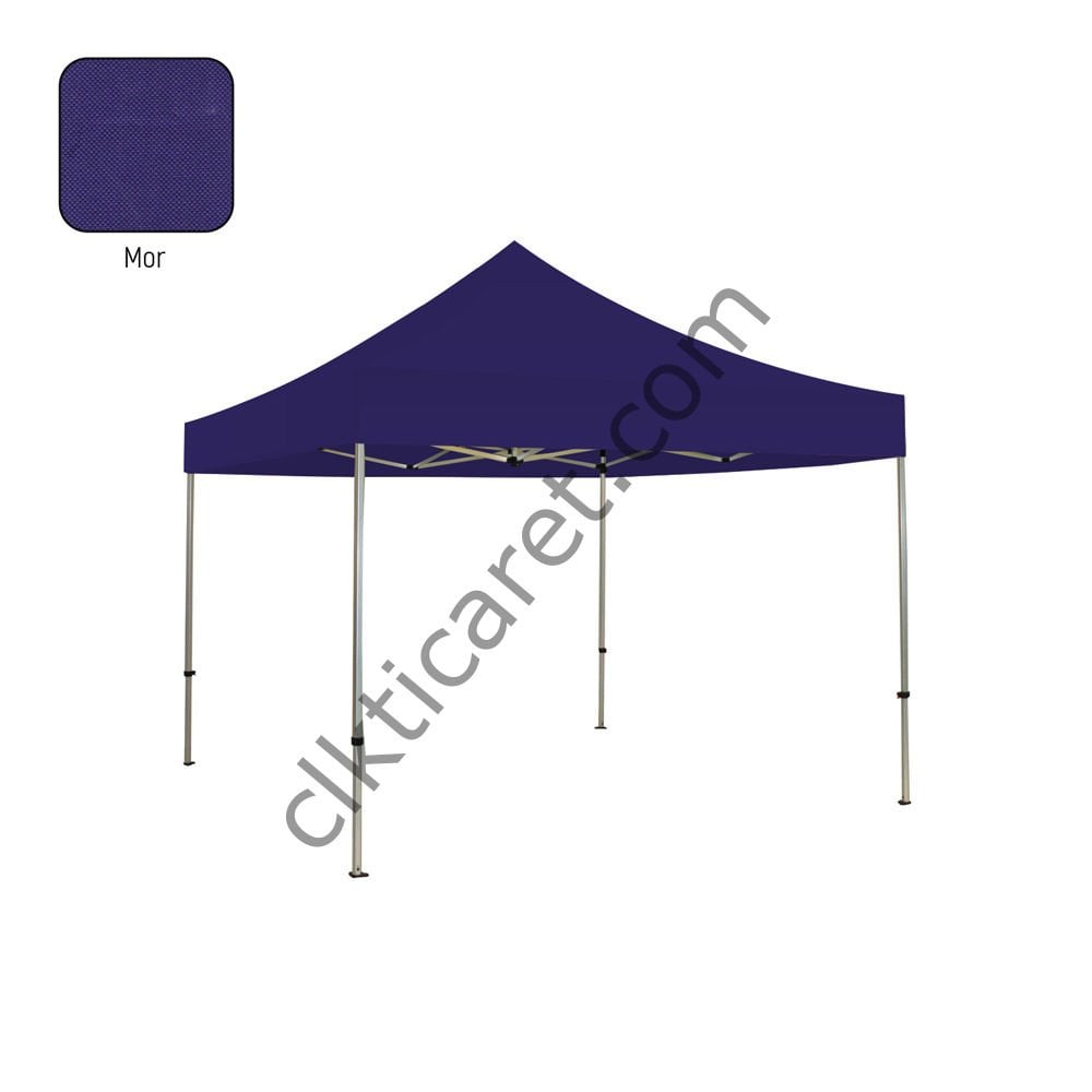 CLK 3x3 Katlanabilir Tente Gazebo Portatif Çadır 30mm Gazebo Çadır Mor