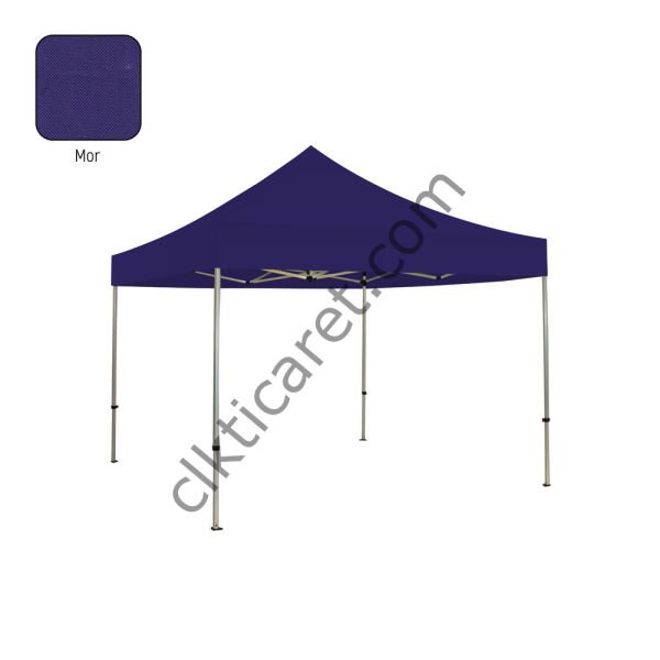 CLK 3x3 Katlanabilir Tente Gazebo Portatif Çadır 30mm Gazebo Çadır Mor