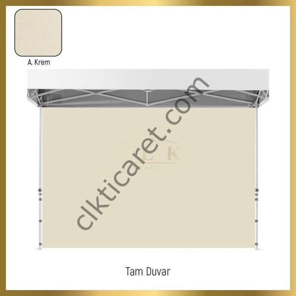 CLK 4x4 40 mm Katlanabilir Tente Gazebo Çadır Gazebo Çadır 3 Yan Duvarlı 2 Pencereli Pembe