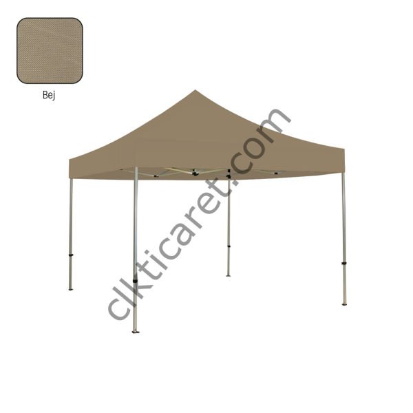 CLK 3x3 Katlanabilir Tente Gazebo Portatif Çadır 30mm Gazebo Çadır Bej