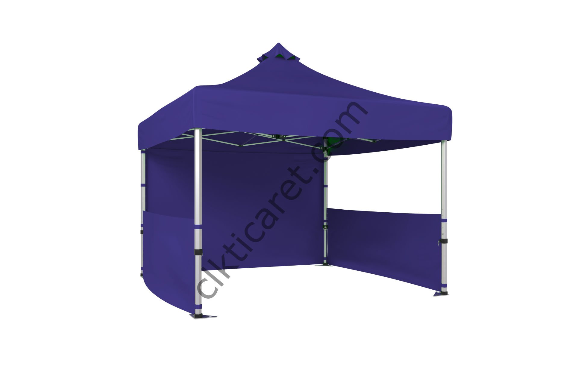 CLK 3x3 Katlanabilir Tente Gazebo Portatif Çadır 1 Tam Duvar 2 Yarım Duvar Lacivert