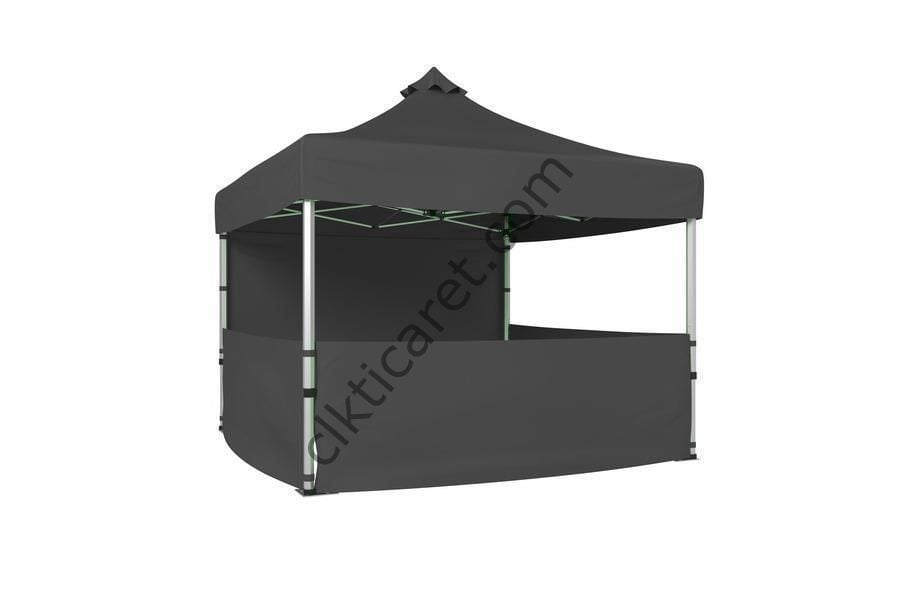 CLK 4x4 40 mm Katlanabilir Tente Gazebo Çadır Gazebo Çadır 1 Tam Duvar 3 Yarım Duvar Gri