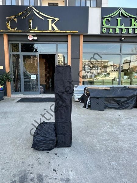 CLK 3x3 40 mm Profil Katlanır Gazebo Portatif  Kamp Çadır Antrasit Gri
