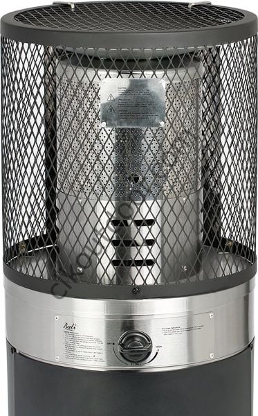 CLK Kısa Fener Soba Tüplü Ortam Dış Mekan Bahçe Isıtıcı Inox-Siyah Paslanmaz