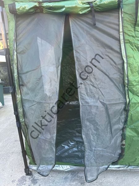 CLK 3x3 40 mm Profil Katlanır Gazebo Portatif Kamp Çadır Haki Yeşil Kamuflaj Detay