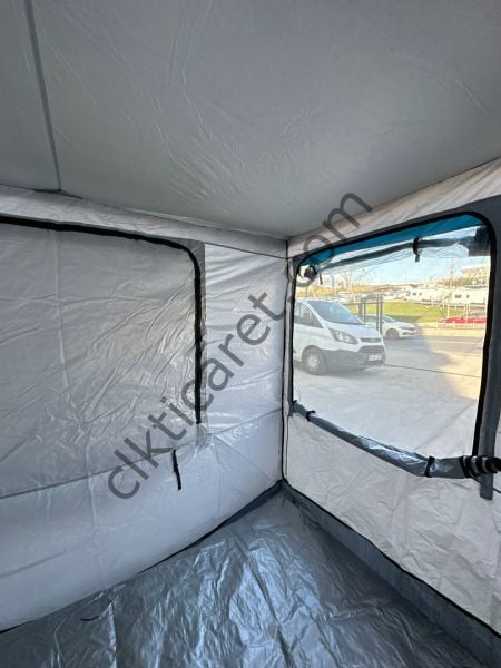 CLK 3x3 40mm Katlanır Gazebo Portatif Kamp Çadır Açık Gri Mavi Detay