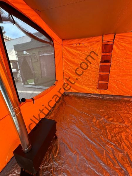 CLK 3x6 Verendalı 30 mm Profil Portatif Katlanır Gazebo Kamp Çadır Turuncu