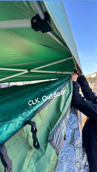 CLK 3x6 Verendalı 30 mm Profil Katlanır Portatif Gazebo Kamp Çadır Yeşil