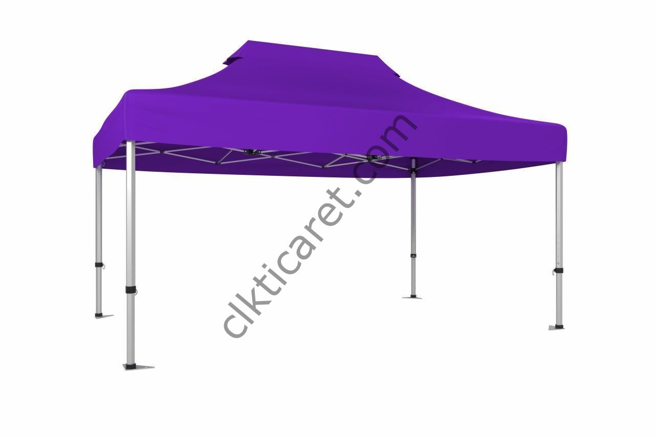 CLK 3x4,5 40 mm Katlanabilir Tente Gazebo Çadır Mor