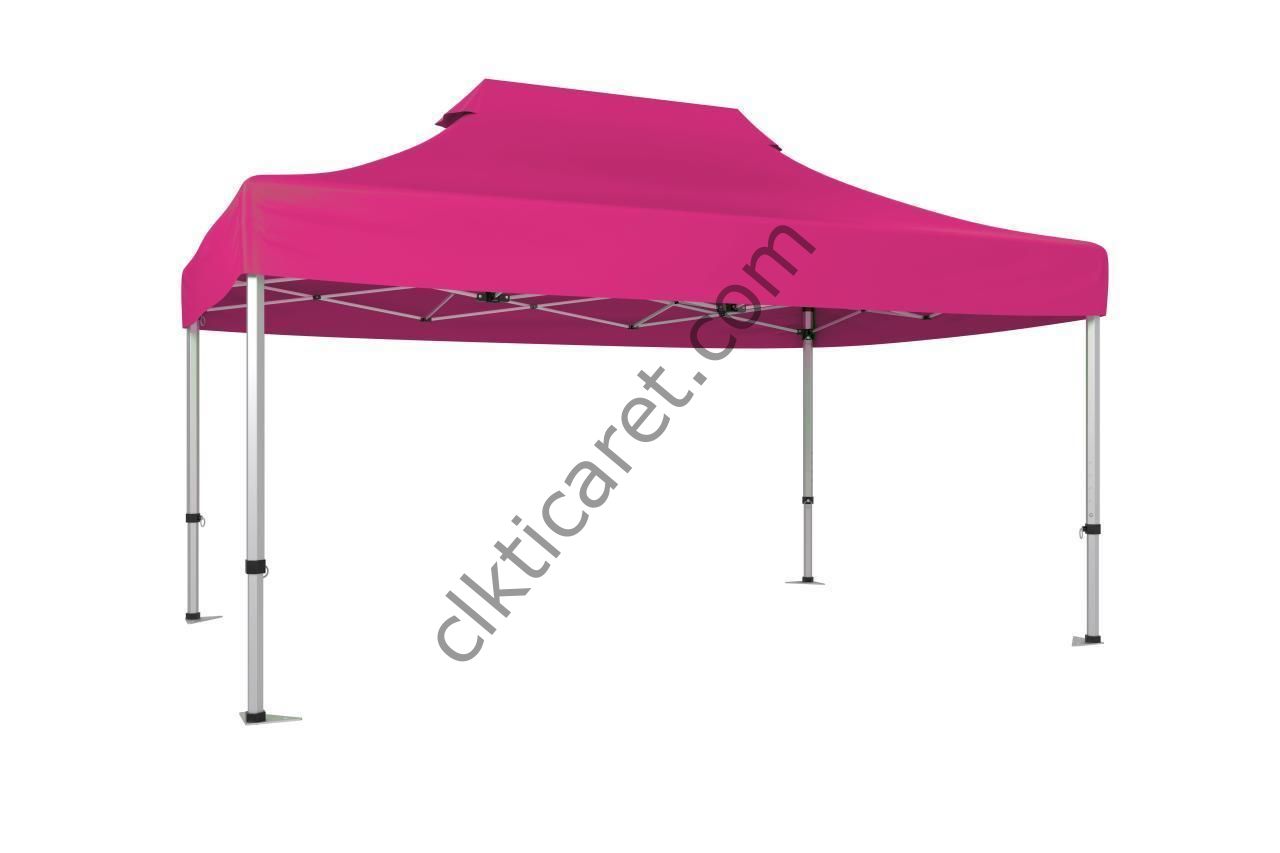 CLK 3x4,5 40 mm Katlanabilir Tente Gazebo Çadır Pembe