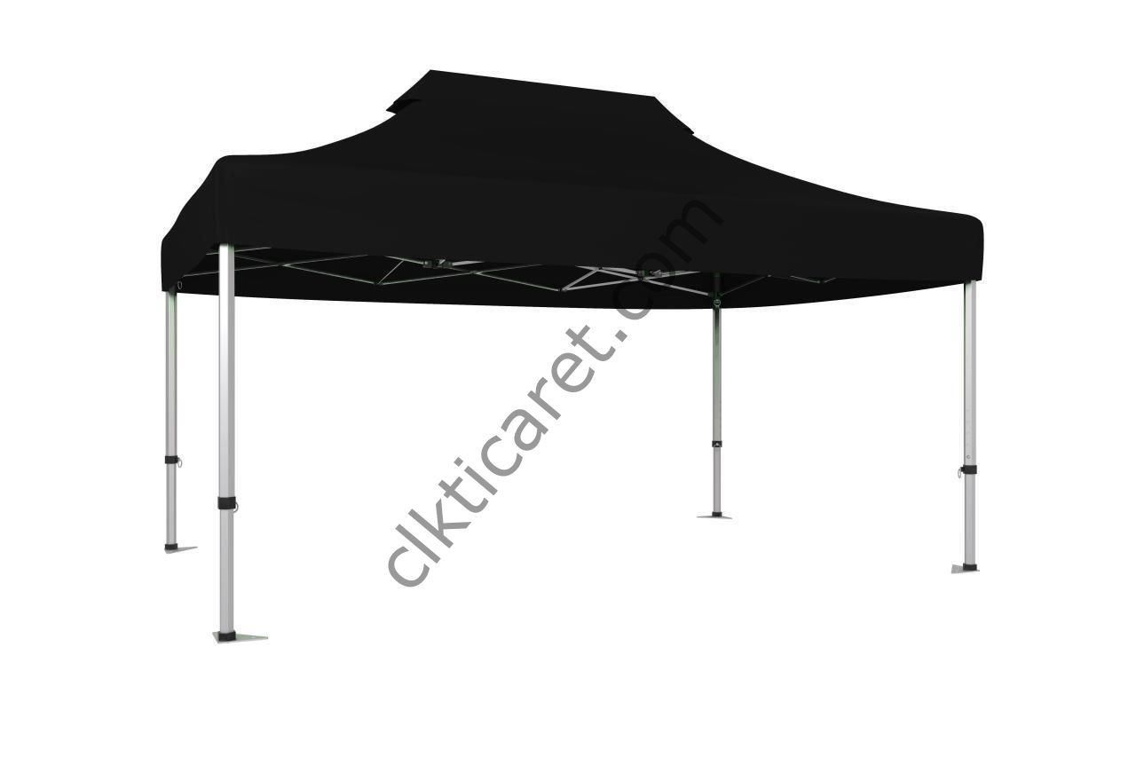 CLK 3x4,5 40 mm Katlanabilir Tente Gazebo Çadır Siyah