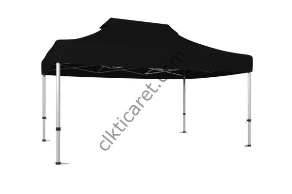 CLK 3x4,5 40 mm Katlanabilir Tente Gazebo Çadır Siyah