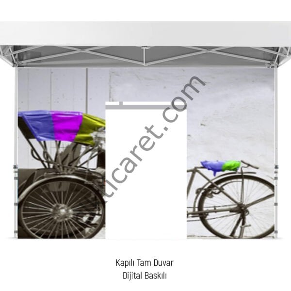 CLK 4x8 Metre Kalın 52mm Alüminyum Profil Baskılı Gazebo Çadır Portatif Tente Set