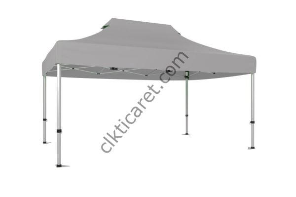 CLK 3x4,5 40 mm Katlanabilir Tente Gazebo Çadır Açık Gri