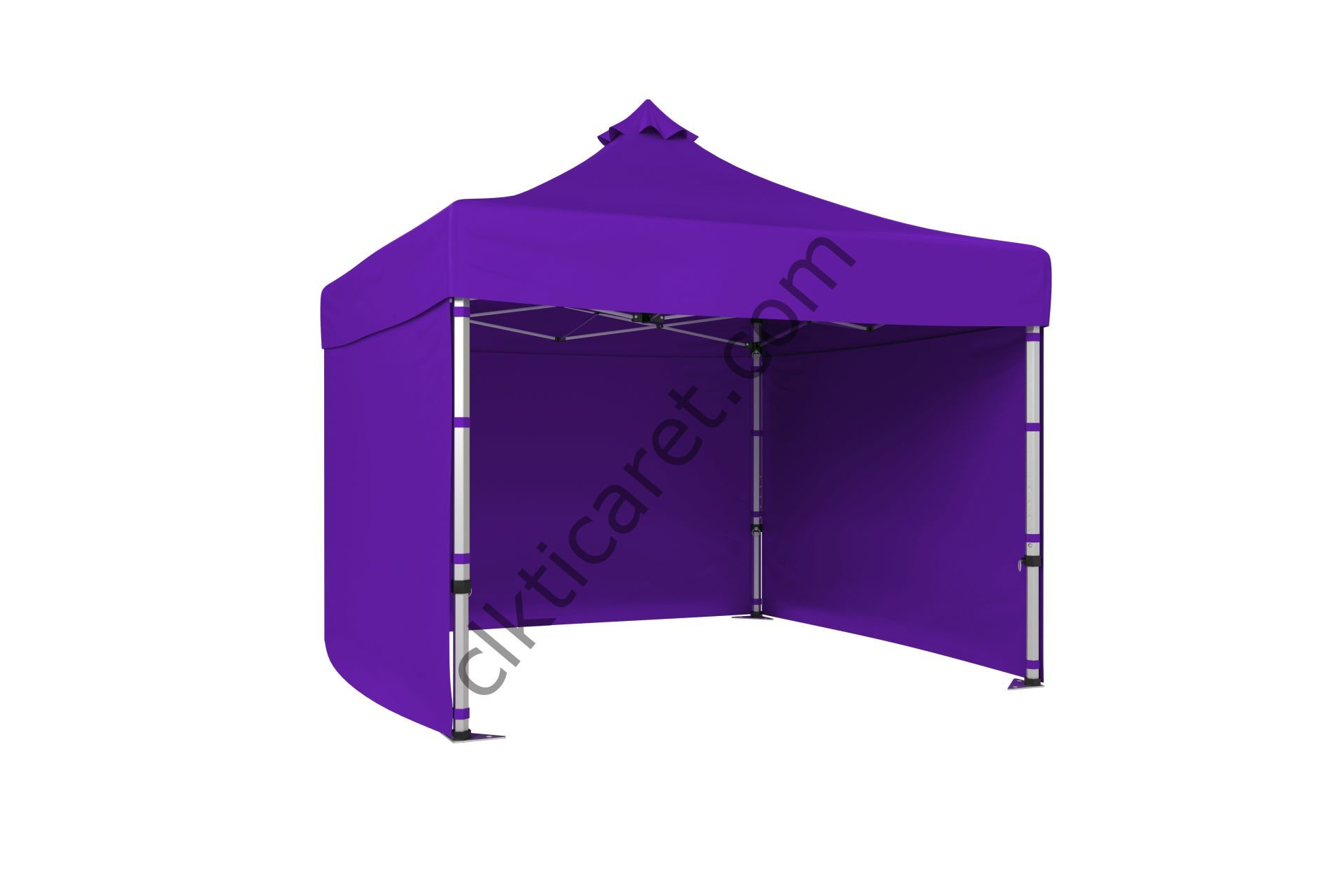 CLK 3x3 Katlanabilir Tente Gazebo Portatif Çadır 30 mm 3 Yan Kapalı Mor