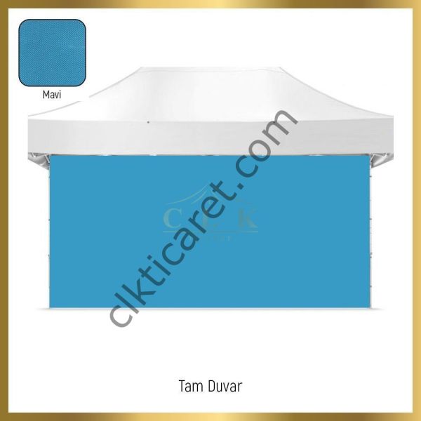 CLK 3x4,5 40 mm Katlanabilir Tente Gazebo Çadır Gazebo Çadır 1 Tam Duvar 2 Yarım Duvar Kırmızı