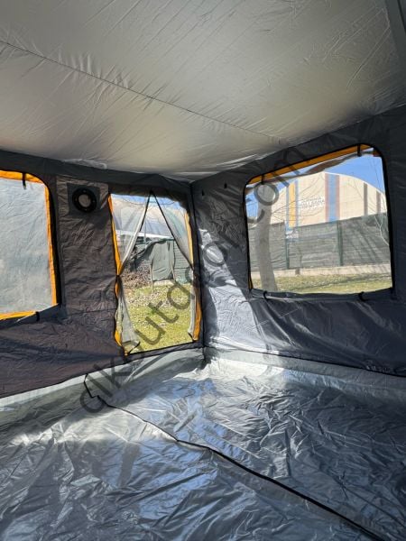 CLK 3x3 Metre 30mm Yeni Nesil 2 Kapı 4 Pencereli Gazebo Kamp Çadırı Portatif TENTELİ Model Gri