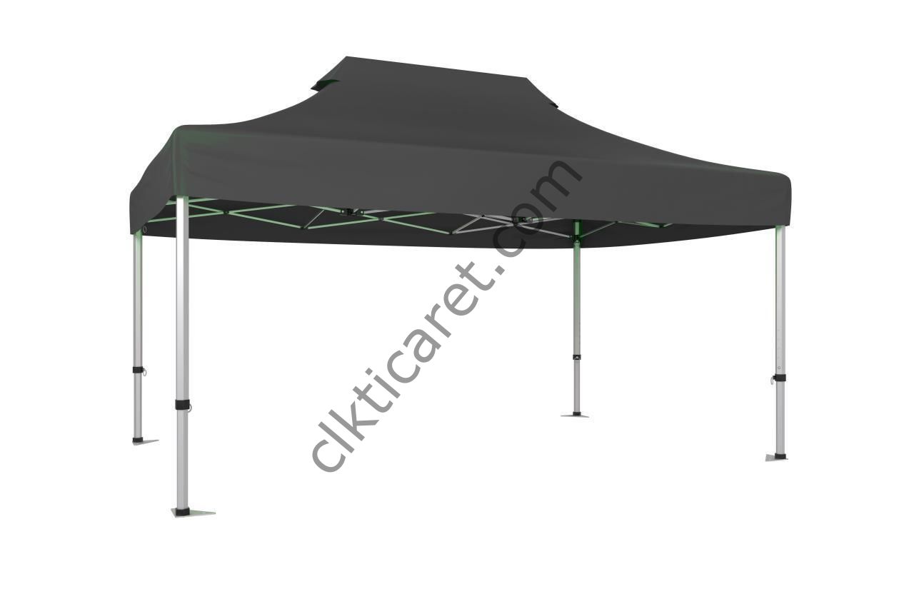 CLK 4x6 52mm Kalın Alüminyum Katlanabilir Tente Gazebo Çadır Gazebo Çadır Gri